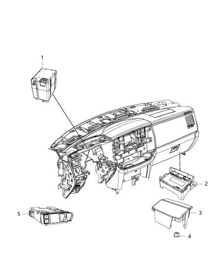 2013 Ram 3500 Pickup Modules, Instrument Panel Diagram