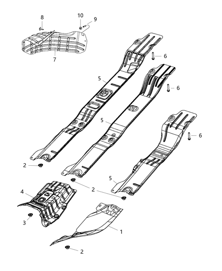 2015 Ram 3500 Pickup Exhaust System Heat Shield Diagram