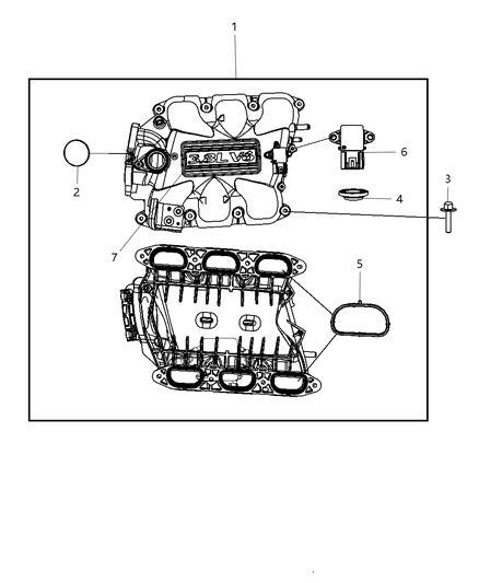 2008 Chrysler Pacifica Intake Manifold Diagram 1 - Thumbnail