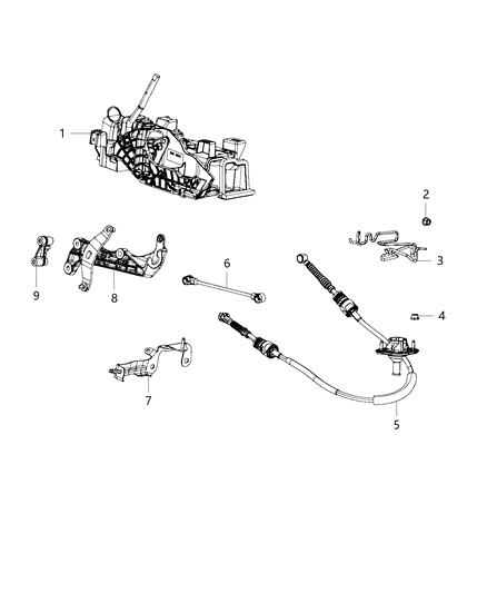 2021 Jeep Wrangler Transfer Case Control Cable Diagram 2 - Thumbnail
