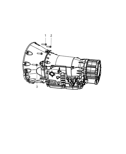 2016 Jeep Wrangler Mounting Bolts of Automatic Transmission Diagram 2 - Thumbnail
