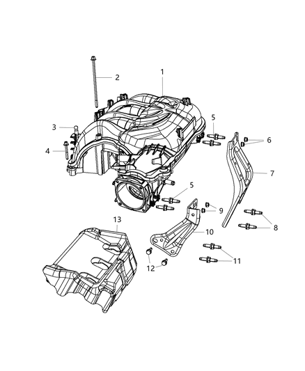 2019 Ram 1500 Bracket Intake Manifold Etc Support Diagram for 4627022AB