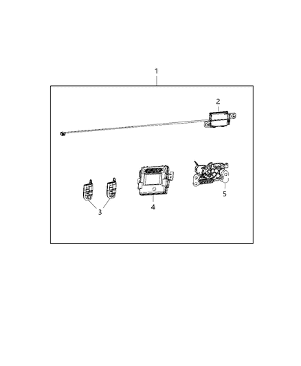 2017 Dodge Durango Remote Start of Mopar Accessories - Component Parts Diagram