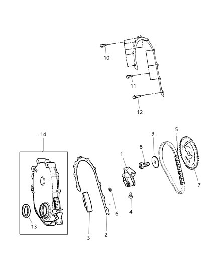 2000 Jeep Cherokee Timing Cover Diagram 2 - Thumbnail
