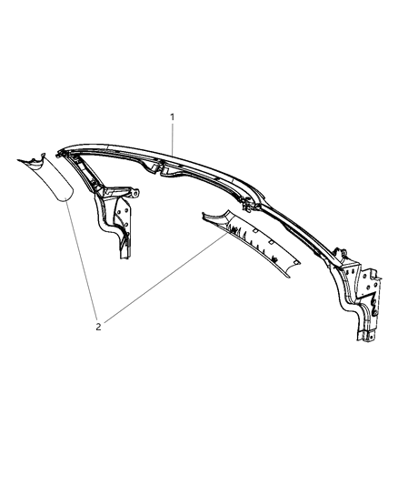 2009 Dodge Viper Side Molding, Passenger Side Diagram for TR82RXFAB
