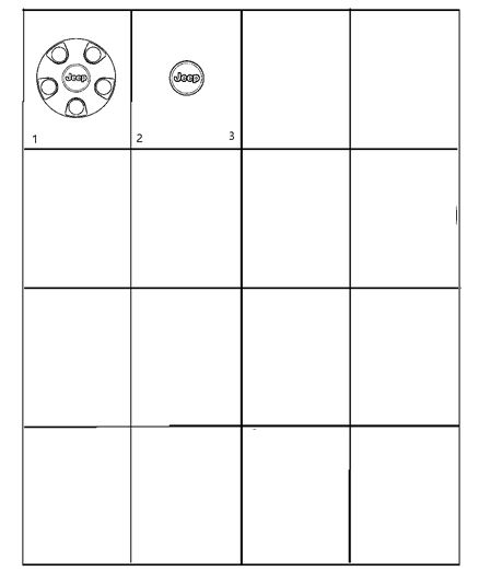 2002 Jeep Liberty Cap Wheel Center Diagram for 5GL69S4AAA