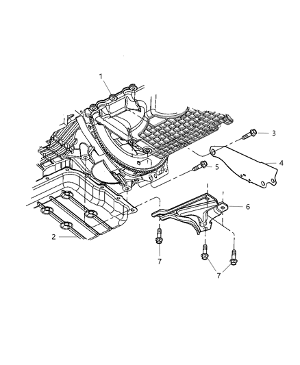 2006 Chrysler Sebring Structural Collar of Engine Mounting Diagram 2 - Thumbnail