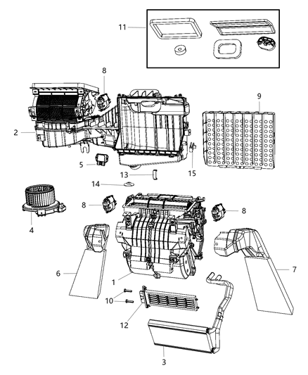 2017 Jeep Wrangler Heater Unit Diagram 2 - Thumbnail