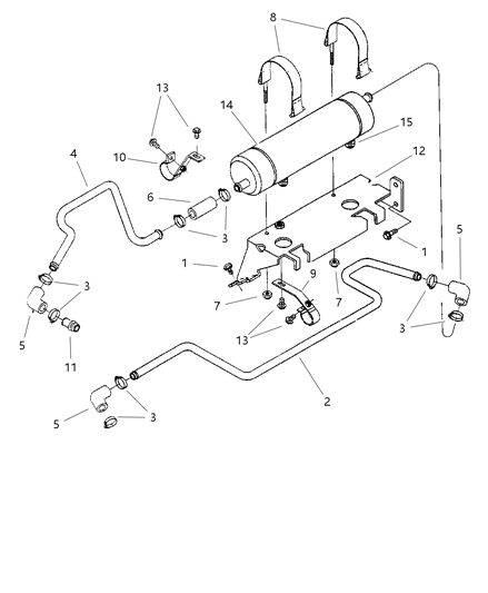 1998 Dodge Ram 2500 Regular Cab Torque Converter Cooler Diagram 1 - Thumbnail