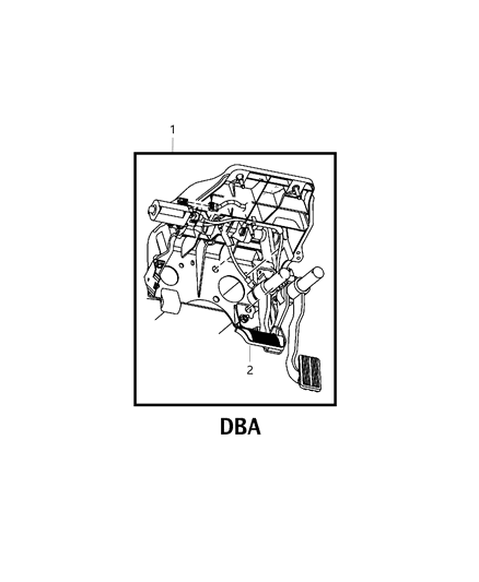 2017 Ram 1500 Brake Pedals Diagram 1 - Thumbnail
