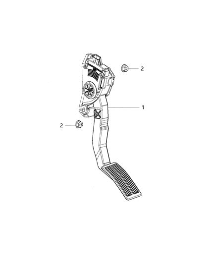 2018 Jeep Wrangler JK (Previous-generation) Accelerator Pedal Diagram