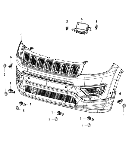 2021 Jeep Compass Control Module Diagram for 68449663AB