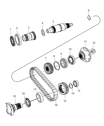 2007 Dodge Nitro Gear Train of Transfer Case Model Diagram 2 - Thumbnail