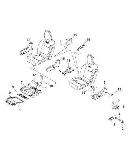 2017 Jeep Renegade Side Trim Panel, Front Diagram for 5YS38LXHAA