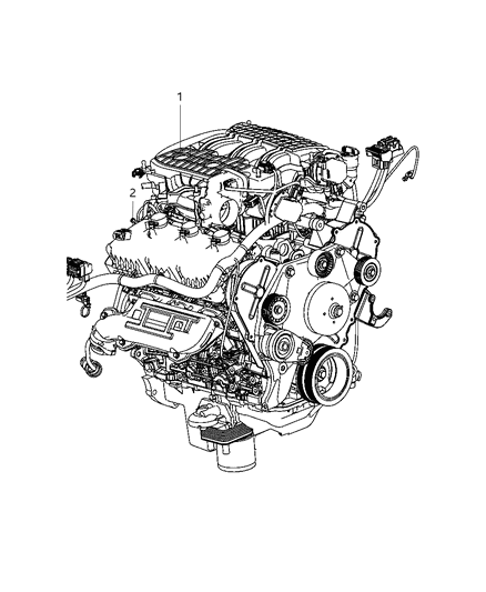 2008 Dodge Nitro Engine Assembly & Identification Diagram 3 - Thumbnail