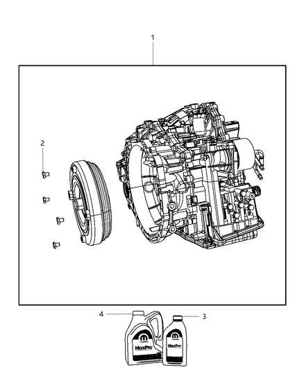 2012 Dodge Caliber Transmission / Transaxle Assembly of Automatic Transmission Diagram