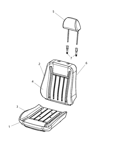 2007 Dodge Durango Front Bucket Seat Diagram 2 - Thumbnail