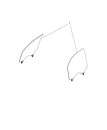 2019 Ram 1500 New Style Front Door of Glass Diagram