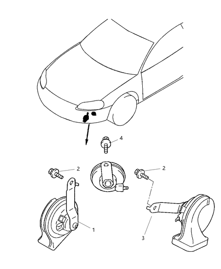 2002 Chrysler Sebring Coupe Horn Diagram