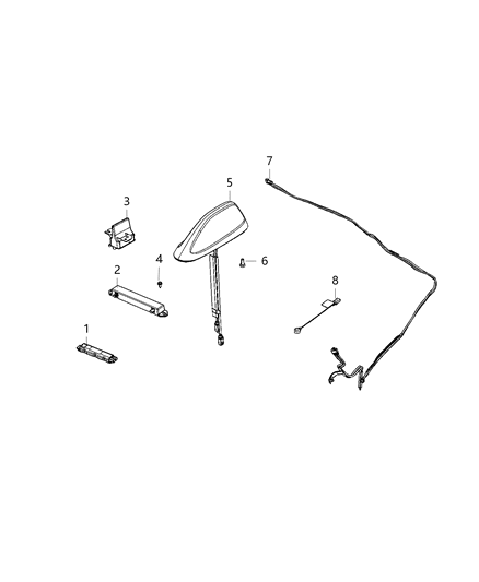 Antenna, Ivory White Diagram for 6ZZ66JWDAA
