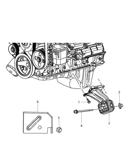 2012 Ram 1500 Engine Mounting Left Side Diagram 2 - Thumbnail