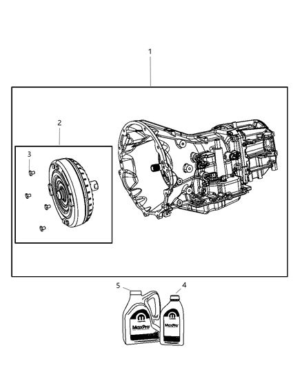 2009 Chrysler 300 Transmission / Transaxle Assembly Diagram 1 - Thumbnail