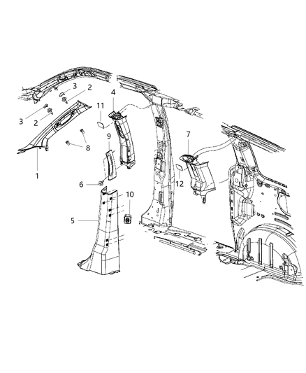 2013 Ram C/V Switch And Bezel Power Sliding Door Diagram for 1ES33DX9AB