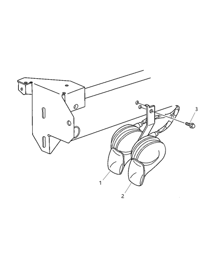 2009 Dodge Viper High Note Horn Diagram for 4760944AF