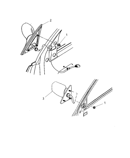 1997 Dodge Intrepid Mirror Assembly Diagram for JF52PX8