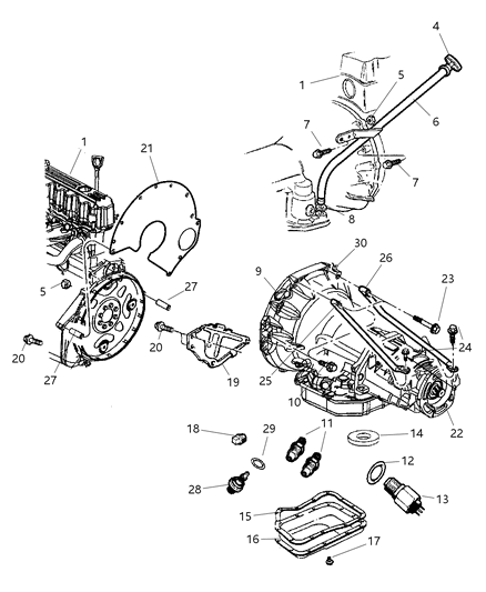2004 Jeep Grand Cherokee Seal And Gasket Package Transmission Diagram for 5080604AA