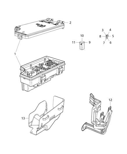 2016 Jeep Compass Splash Shield Diagram for 4692044AC