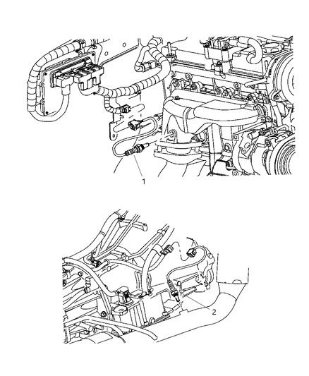 2000 Jeep Wrangler Oxygen Sensors Diagram 1 - Thumbnail