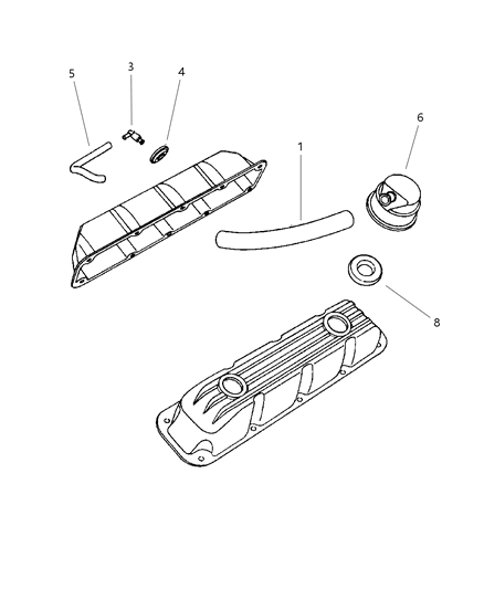 1998 Jeep Grand Cherokee Crankcase Ventilation Diagram 2 - Thumbnail