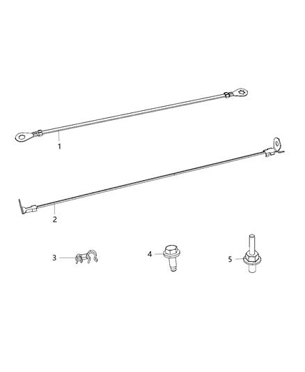 2020 Jeep Gladiator Straps, Ground Diagram 1 - Thumbnail