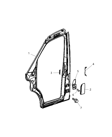 2008 Dodge Sprinter 3500 Front Aperture Panel Diagram 5 - Thumbnail