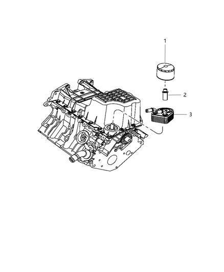 2008 Dodge Nitro Engine Oil Filter & Adapter & Housing Diagram 3 - Thumbnail