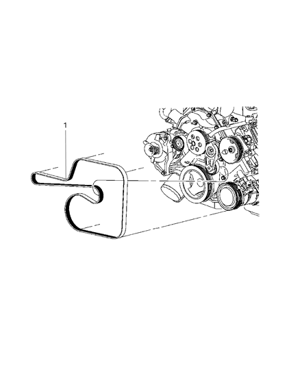 2013 Dodge Durango Belts, Serpentine & V-Belts Diagram 2 - Thumbnail