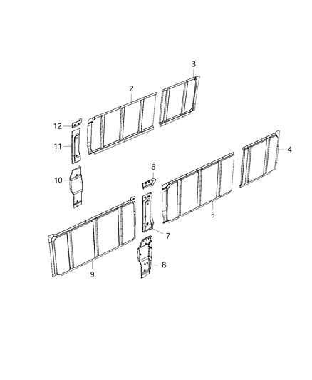 2016 Ram ProMaster 2500 Conversion Kit, Cargo Diagram 4 - Thumbnail