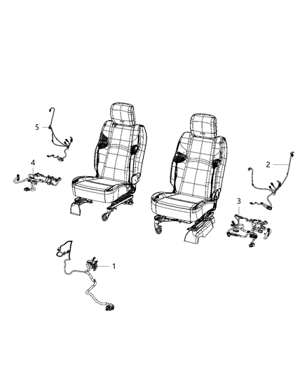 2020 Ram 3500 Cab Chassis Wiring - Front Seats Diagram