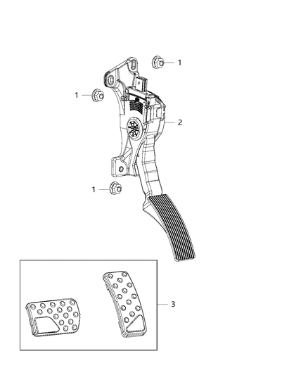 2020 Jeep Grand Cherokee Pedal Accelerator Diagram for 52124785AF