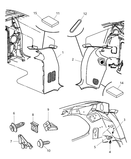 2007 Dodge Caravan D Pillar Diagram
