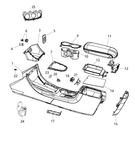 2013 Chrysler 200 Shift Indicator Diagram for 1CB49DX9AE