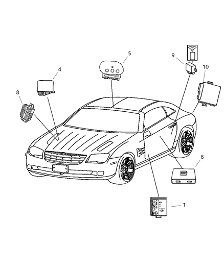 2008 Chrysler Crossfire Modules Diagram