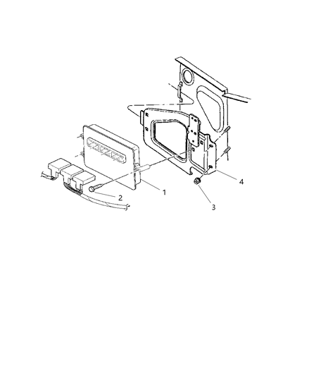 2007 Dodge Ram 3500 Module Powertrain Control Generic Diagram for 5094356AB