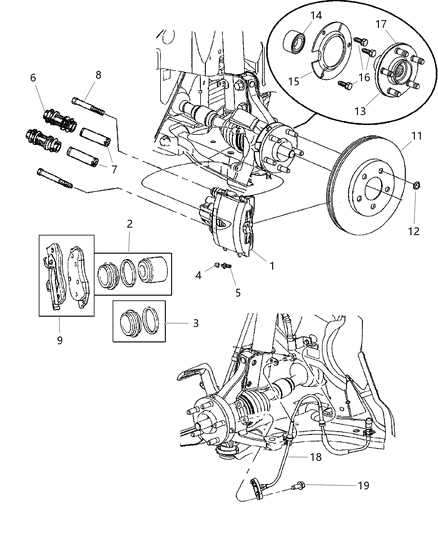 2002 Dodge Neon Sensor Anti-Lock Brakes Diagram for 5273333AC