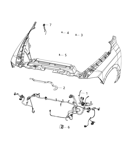 2020 Ram 1500 Bracket Connector Diagram for 68159991AA
