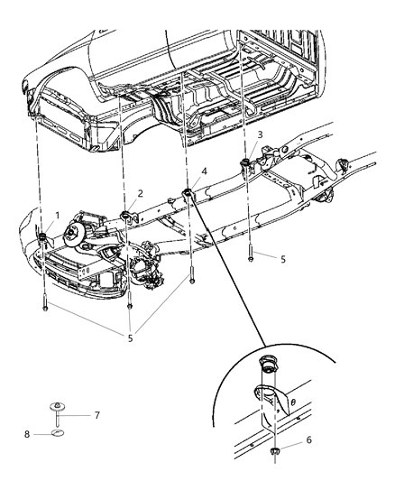 2014 Ram 3500 Pickup Body Hold Down Diagram 2 - Thumbnail