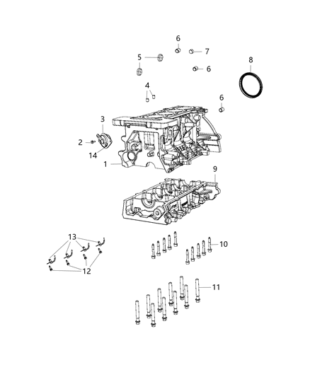 2015 Jeep Renegade Cylinder Block & Hardware Diagram 1 - Thumbnail