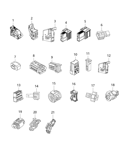 2017 Ram ProMaster City Connector Electrical Engine Cooling Solenoid Valve Diagram for 68235748AA