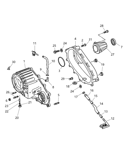 2004 Dodge Ram 3500 Case , Transfer & Related Parts Diagram 2 - Thumbnail